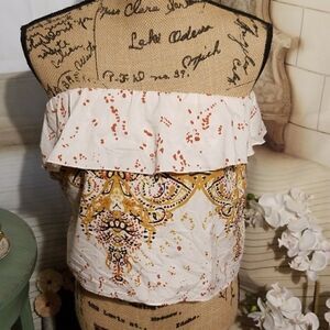 Free People Cute boho Strapless Top in EUC Size XS